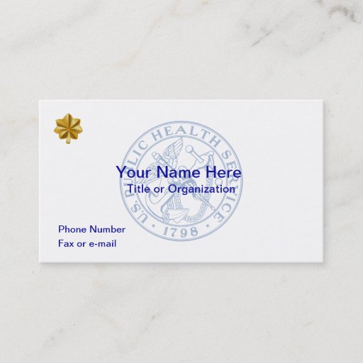Customizable USPHS Lieutenant Commander Business Card
