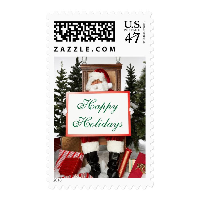 USPS Christmas Greeting Cards Stamp 2016 Santa Zazzle