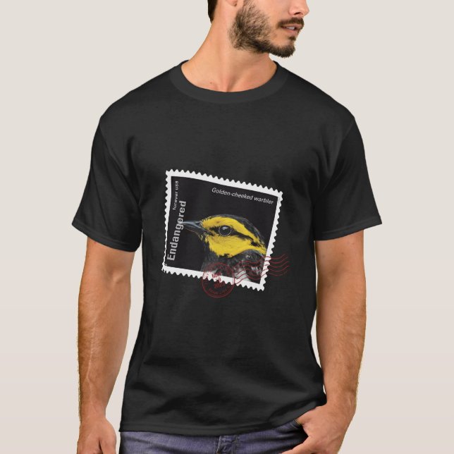 Usps Endangered Species Golden-Cheeked Warbler Pos T-Shirt (Front)