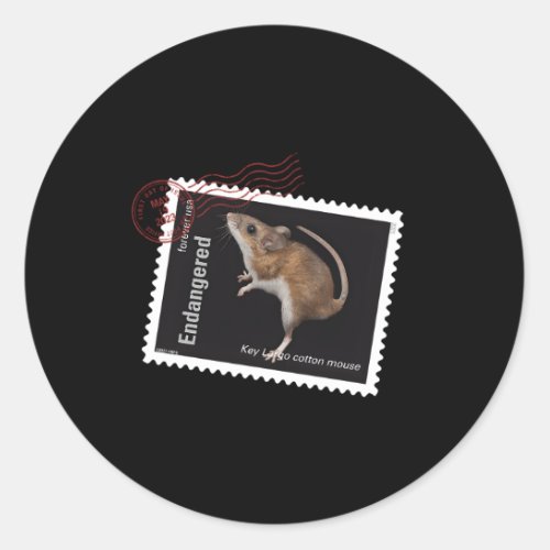 Usps Endangered Species Key Largo Cotton Mouse Pos Classic Round Sticker