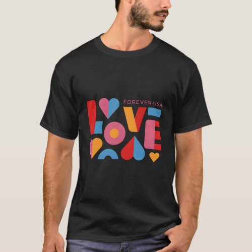 Usps Forever Usa Love T_Shirt