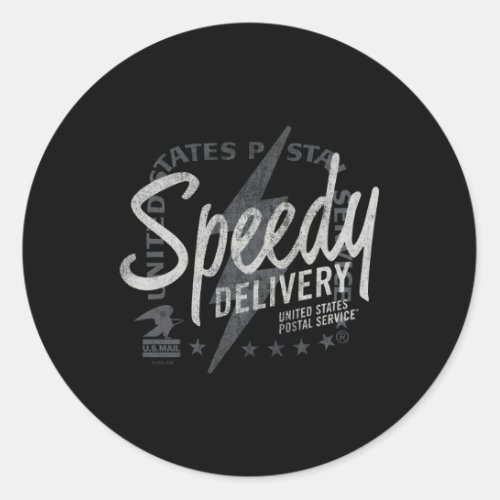 Usps Speedy Delivery Classic Round Sticker