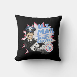 USPS U.S. Mail Delivery  Throw Pillow