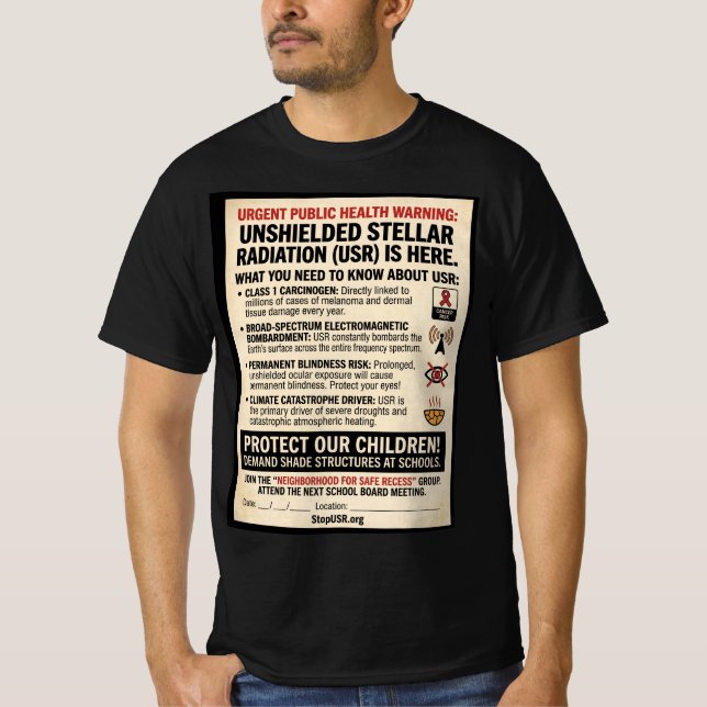 USR public warning T-Shirt (Front)
