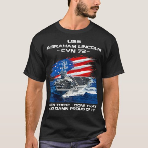 USS Abraham Lincoln CVN 72 Aircraft Carrier Vetera T_Shirt