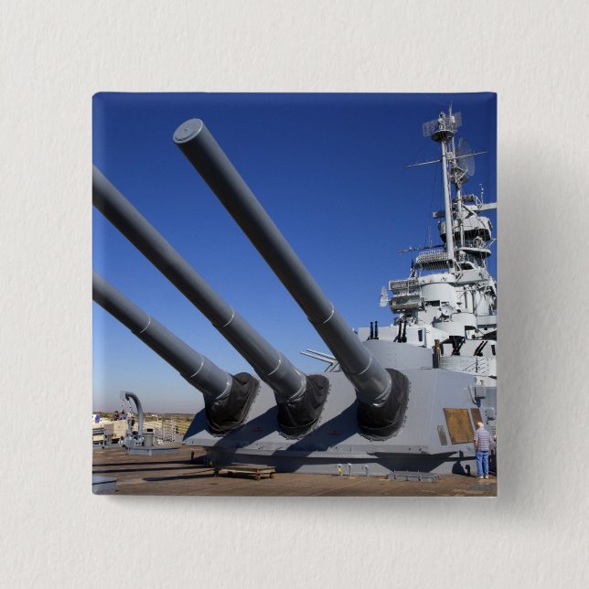 USS Alabama Battleship at Battleship Memorial 2 Pinback Button (Front)