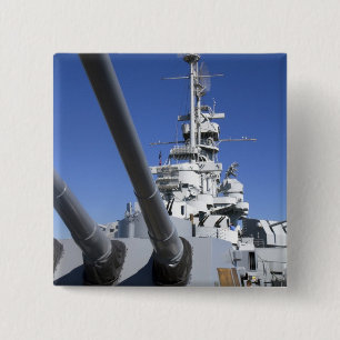 USS Alabama Battleship at Battleship Memorial Pinback Button