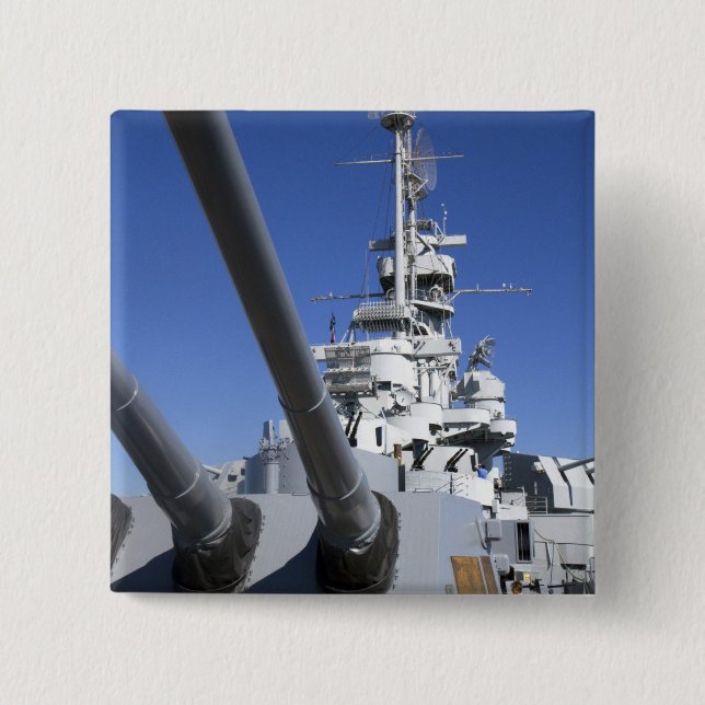 USS Alabama Battleship at Battleship Memorial Pinback Button (Front)