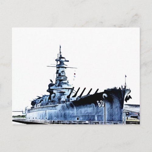 USS Alabama Battleship Memorial Park Postcard