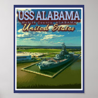 USS ALABAMA BATTLESHIP - MOBILE ALABAMA USA
