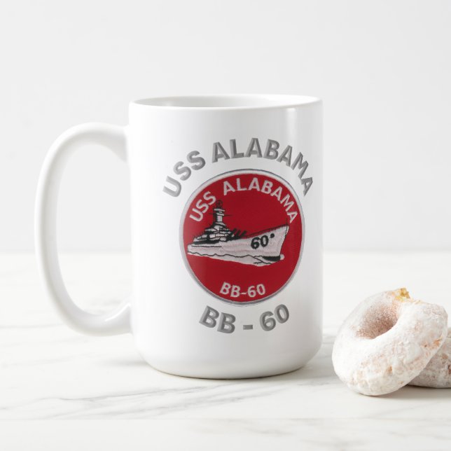 USS Alabama (BB-60) Coffee Mug (With Donut)