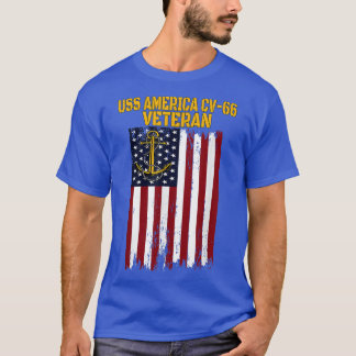 USS America CV66 CVA66 Aircraft Carrier Veteran's  T-Shirt
