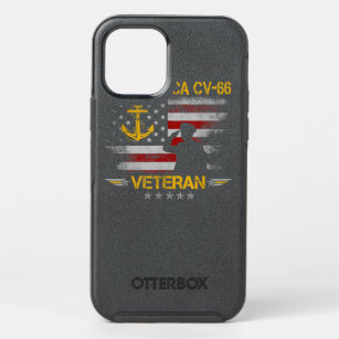 USS America CV-66 Aircraft Carrier Veteran Flag Ve OtterBox Symmetry iPhone 12 Pro Case