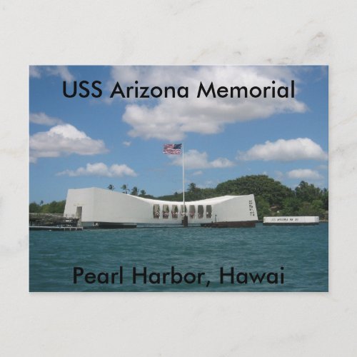 USS Arizona Memorial Pearl Harbor Hawai Postcard