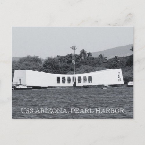 uss arizona pearl harbor postcard