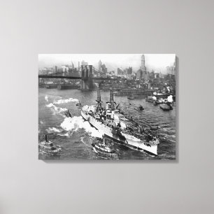 USS Arizona wrapped canvas poster 19"x25" Print