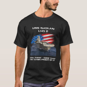 USS Bataan LHD 5 Amphibious Assault Ship USA Flag T-Shirt