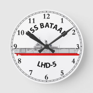 USS BATAAN - LHD-5 - WASP CLASS AMPHIBIOUS ASSAULT ROUND CLOCK