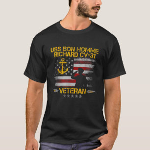 USS Bon Homme Richard CV 31 Aircraft Carrier Veter T-Shirt