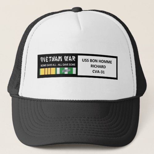 USS BON HOMME RICHARD VIETNAM WAR VETERAN TRUCKER HAT