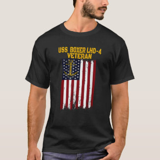 USS Boxer LHD 4 Amphibious Assault Ship Veterans D T-Shirt