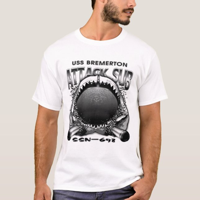 USS Bremerton SSN-698 T-Shirt (Front)