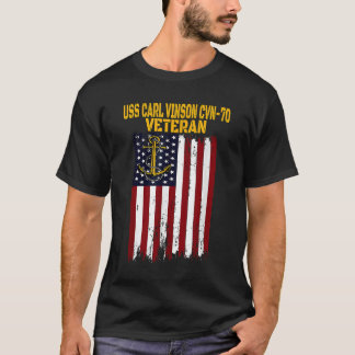 USS Carl Vinson CVN-70 Aircraft Carrier Veteran's T-Shirt