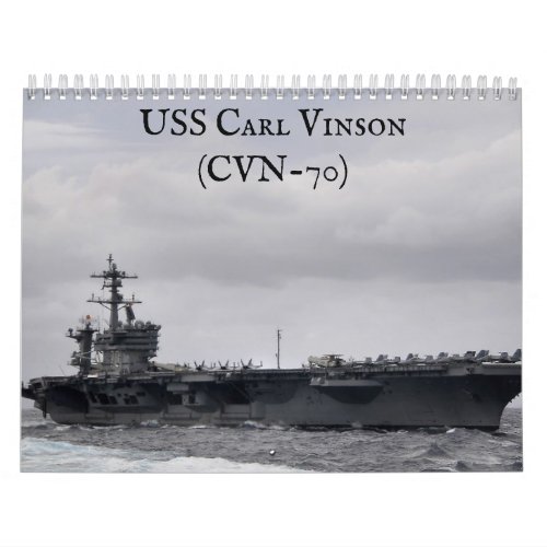 USS Carl Vinson CVN 70 Calendar