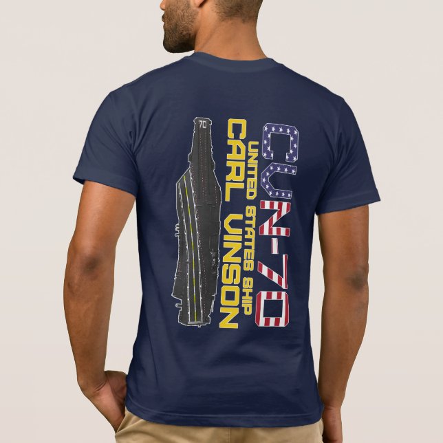 USS CARL VINSON CVN-70 T-Shirt (Back)