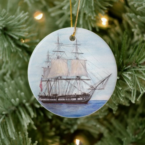 USS Coast Guard Ceramic Ornament