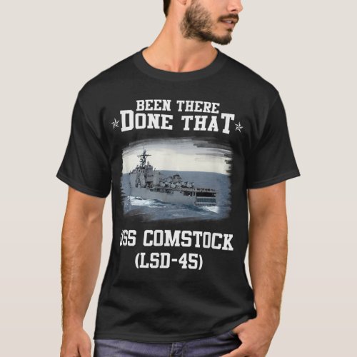 USS Comstock LSD_45 Veterans Day Father Day Gift T T_Shirt