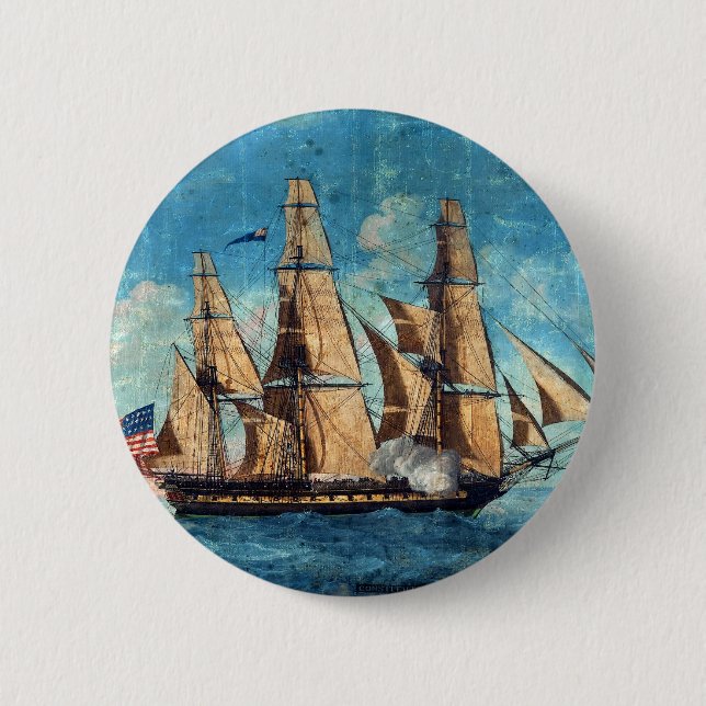 USS Constitution 1804 Old Ironsides Button (Front)
