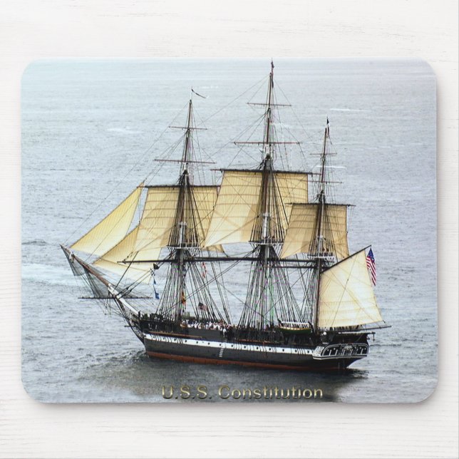 USS Constitution at Full Mask Mouse Pad (Front)