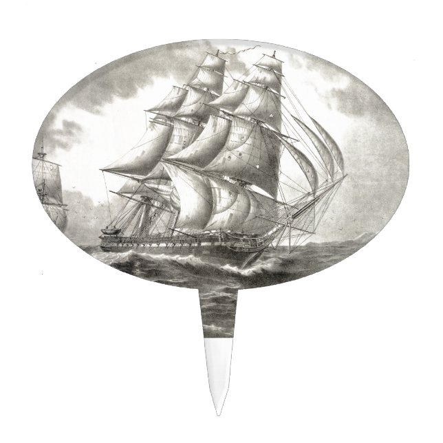 USS Constitution Cake Topper (Front)