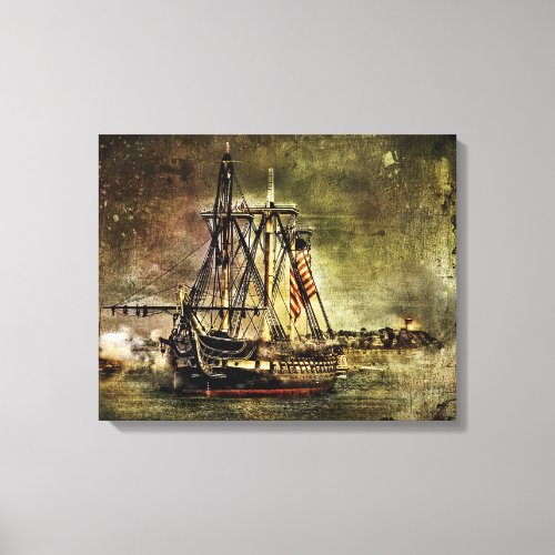 USS CONSTITUTION CANVAS PRINT