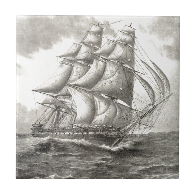 USS Constitution Ceramic Tile (Front)
