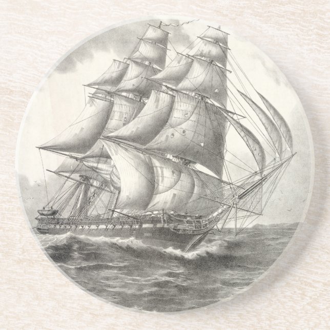 USS Constitution Coaster (Front)