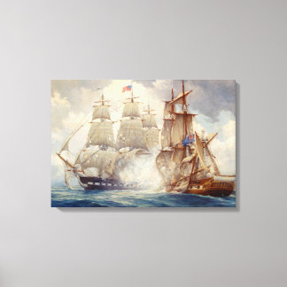 USS Constitution Defeats H.M. Frigate Java Canvas