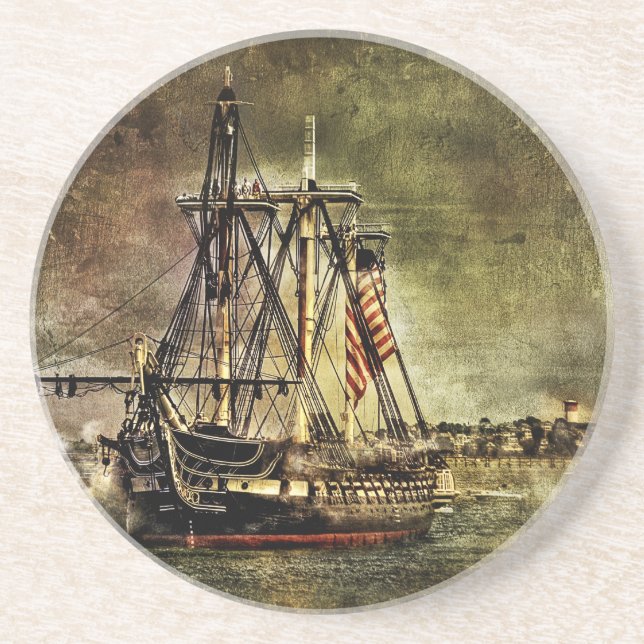 USS Constitution Drink Coaster (Front)