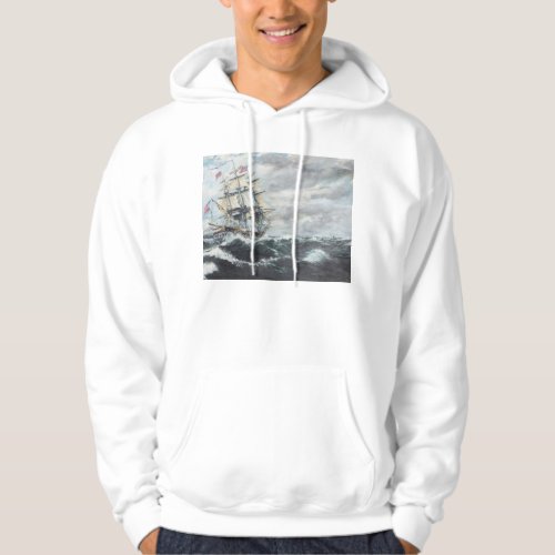 USS Constitution heads for HM Frigate Guerriere Hoodie