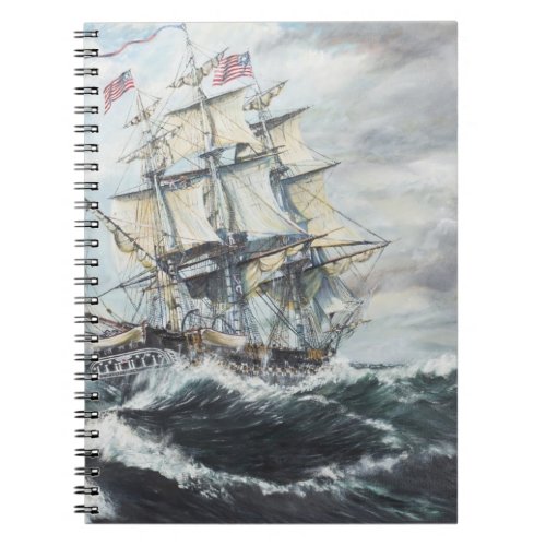 USS Constitution heads for HM Frigate Guerriere Notebook