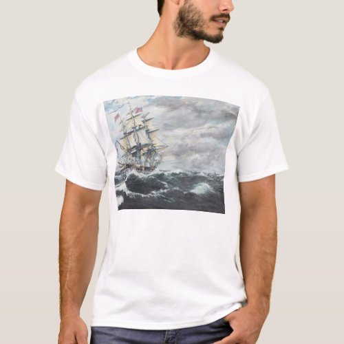 USS Constitution heads for HM Frigate Guerriere T_Shirt