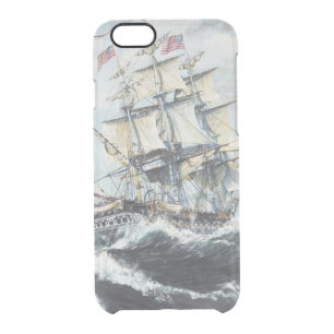 USS Constitution heads for HM Frigate Guerriere Clear iPhone 6/6S Case