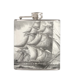 USS Constitution Hip Flask