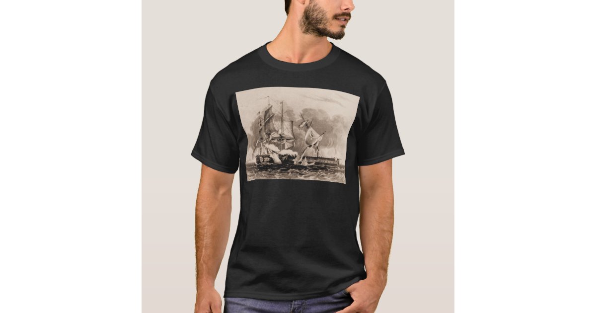 USS Constitution in action T-Shirt | Zazzle