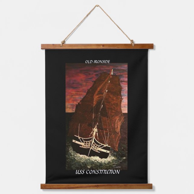 USS CONSTITUTION / OLD IRONSIDE  HANGING TAPESTRY (Front)