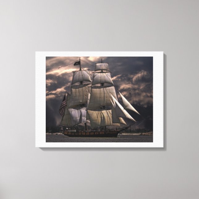 USS Constitution "Old Ironsides". Canvas Print (Front)