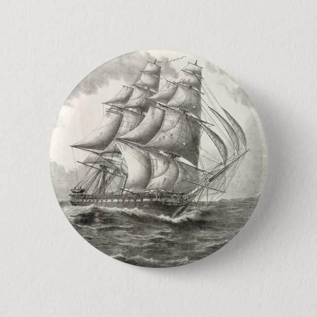 USS Constitution Pinback Button (Front)