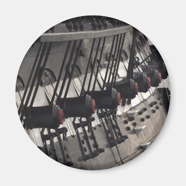 USS Constitution Starboard Cannons Magnet (Front)