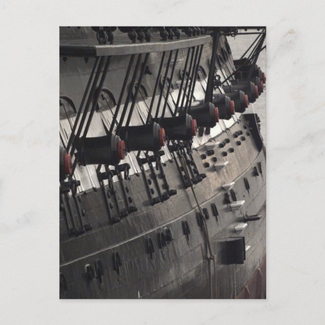 USS Constitution Starboard Cannons Postcard (Front)